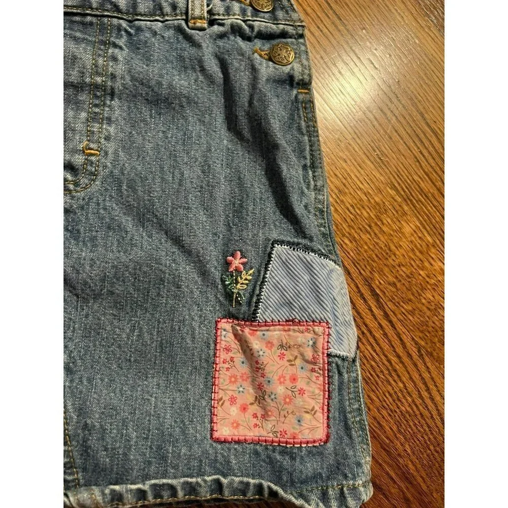 Oshkosh | Vintage Patchwork Denim‎ Overall Dress Sz 3T